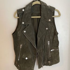 Blanknyc suede green vest